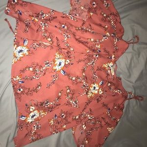 Off the Shoulder Short Sleeve Blouse